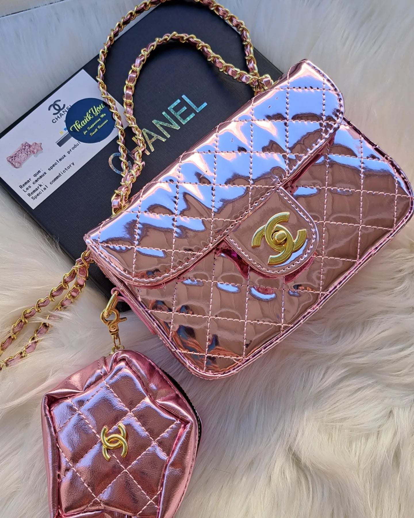 CHANEL MIRRORED Metallic - PINK * MOST WANTED