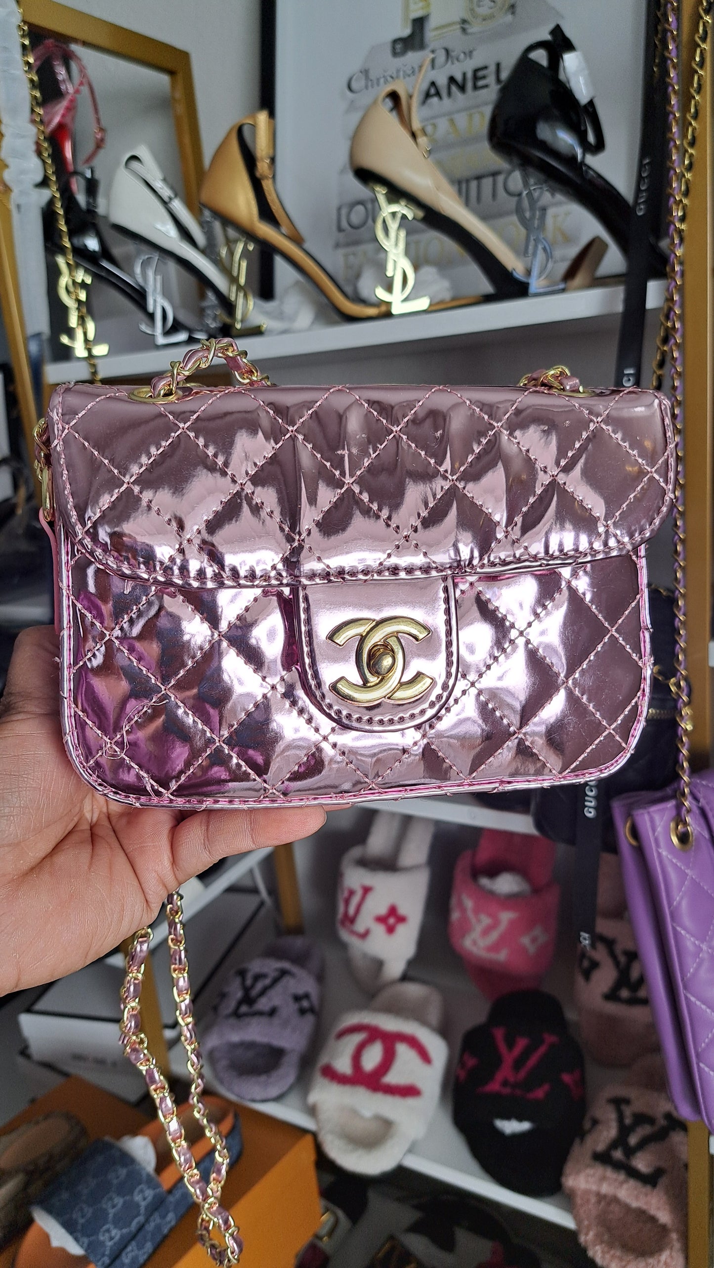 CHANEL MIRRORED Metallic - PINK * MOST WANTED