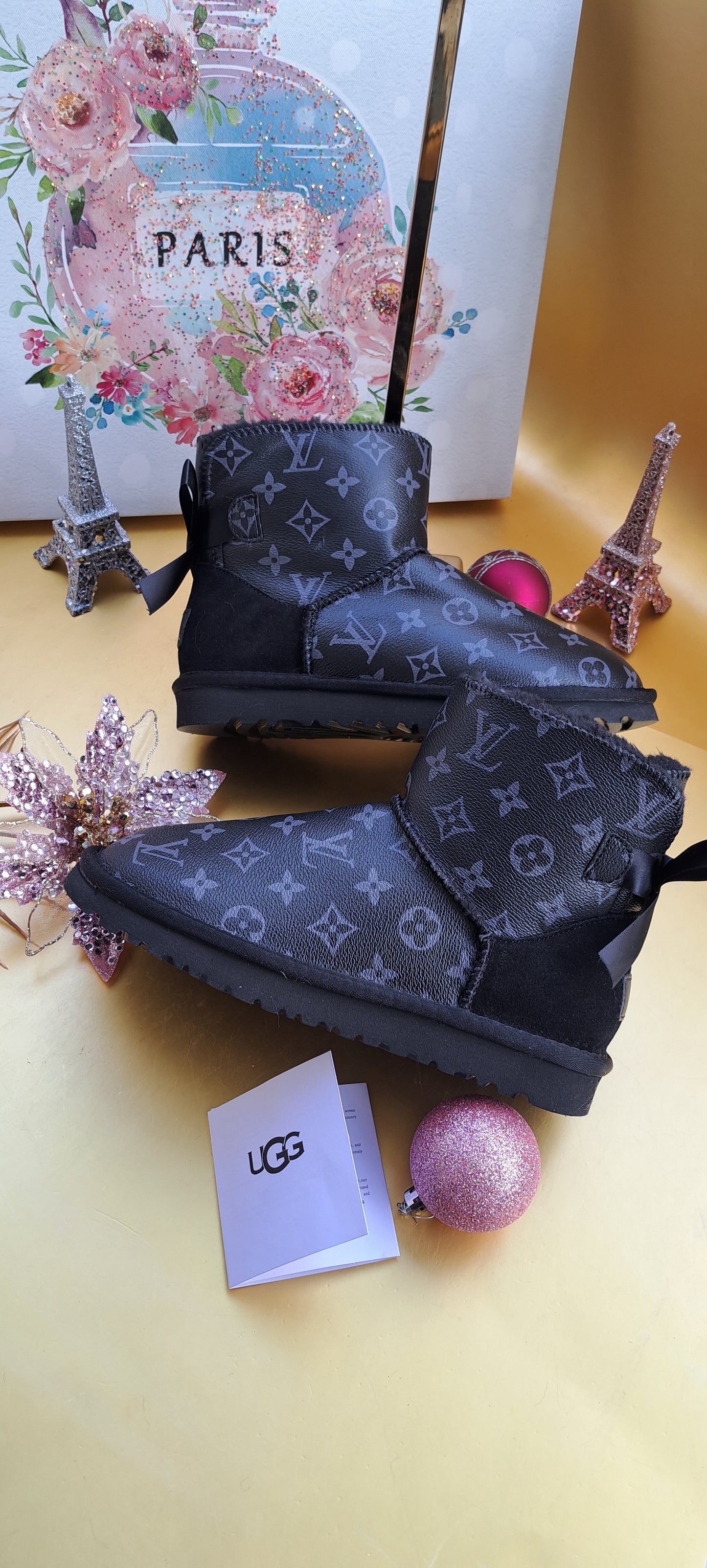 UGG LV MONOGRAM _ BLACK