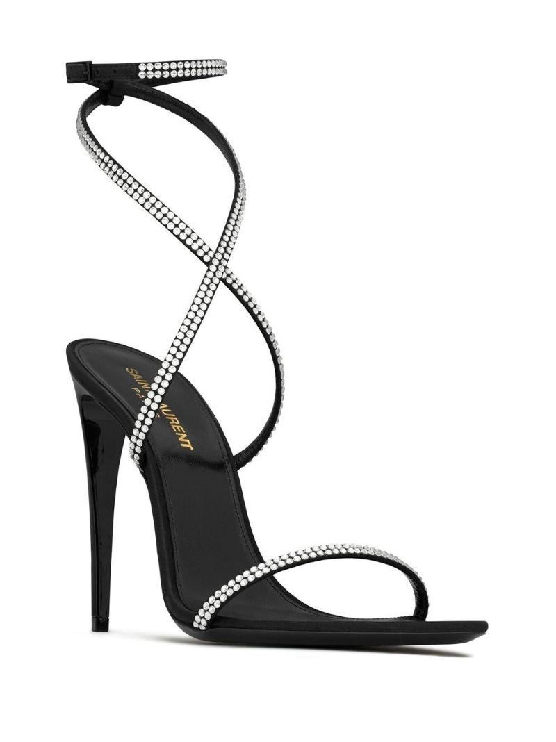 YSL BLACK RHINESTONES- EMBELLISHED HEELS