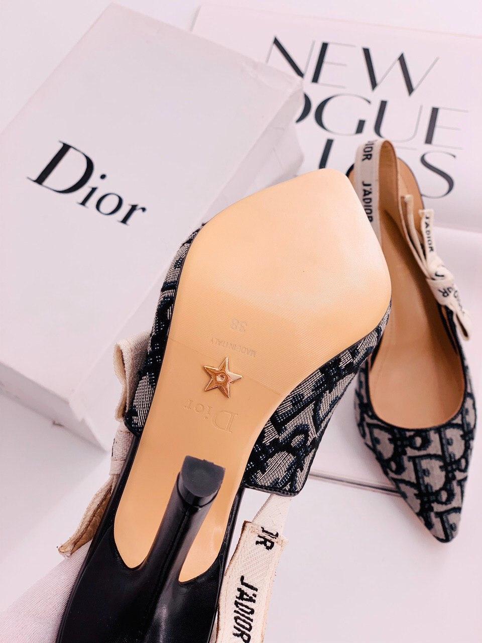 CD EMBROIDERED _ SLINGBACK PUMPS